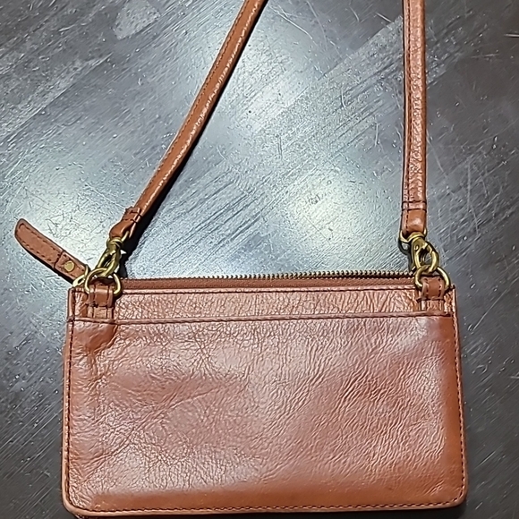 Fossil Brown Leather Crossbody Bag - Picture 2 of 6